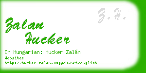 zalan hucker business card